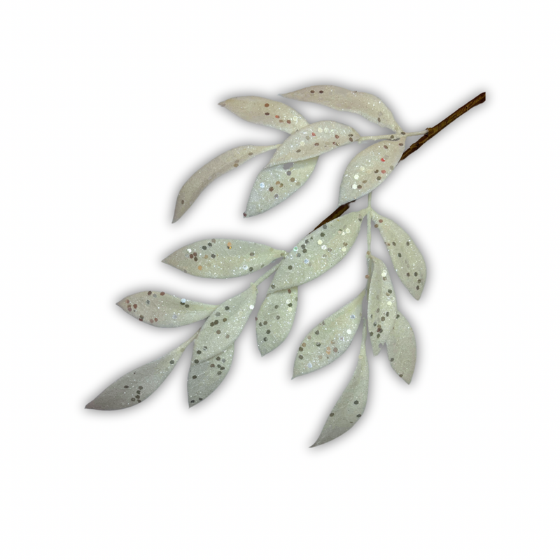 16" DECORATION PICK ICY LEAF